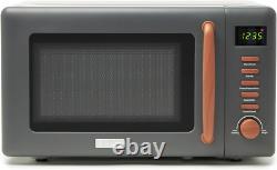 Dorchester Grey Microwave Oven 800W, 5 Power Levels, Express, Auto Cook, Defro