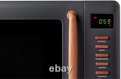 Dorchester Grey Microwave Oven 800W, 5 Power Levels, Express, Auto Cook, Defro