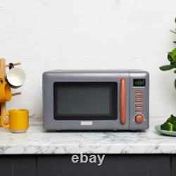 Dorchester Grey Microwave Oven 800W, 5 Power Levels, Express, Auto Cook, Defro
