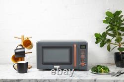 Dorchester Grey Microwave Oven 800W, 5 Power Levels, Express, Auto Cook, Defro