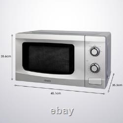 Effortless Cooking with 20L Silver Manual Microwave 700W & Easy Timer Control