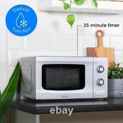 Effortless Cooking with 20L Silver Manual Microwave 700W & Easy Timer Control