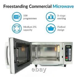 ElectriQ 1000W 25L Programmable Commercial Kitchen Freestanding Micro EIQMWCOM25