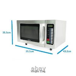 ElectriQ 1000W 25L Programmable Commercial Kitchen Freestanding Micro EIQMWCOM25