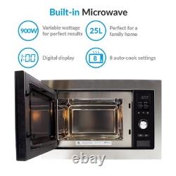 ElectriQ 25 L Built-In Microwave 900 W, Large 31.5 cm Turntable & 8 Auto Modes