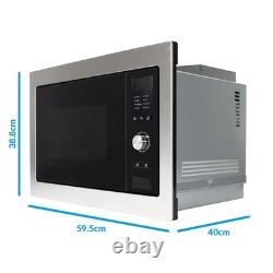 ElectriQ 25 L Built-In Microwave 900 W, Large 31.5 cm Turntable & 8 Auto Modes