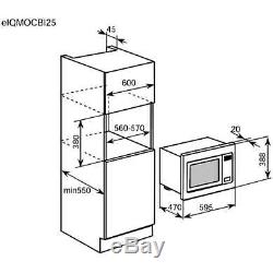 ElectriQ EIQMOCBI25 Built-in 25L Combination Microwave/ Grill /Oven in S/Steel