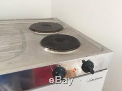 Elfin Mini Kitchen Sink Unit & Tap, Double Electric Hob, Fridge & LG Microwave