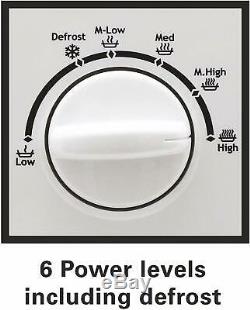 Fine Elements 800W Freestanding Microwave with 20 Litre Capacity in White, New