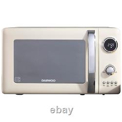 Freestanding Microwave In Cream With Defrost, 20L, 800W Daewoo SDA1654GE