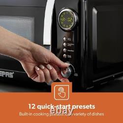 GEEPAS 1.8L Kettle 4 Slice Bread Toaster & 20 L 700W Digital Microwave Oven