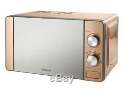Goodmans 1150W 20L Copper/Rose Gold Microwave Stainless Steel Mirror Finish Door