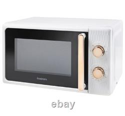 Goodmans Kitchen Set Microwave Toaster & Kettle White, Rose Gold Honeycomb Set