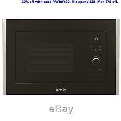 Gorenje BM171A4XG Built in Integrated Microwave Grill in Stainless Steel & Black
