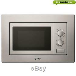 Gorenje BM171E2X Built in Microwave Grill in Stainless Steel, Integrated 17L