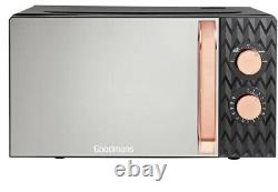 Gorgeous Goodmans Black & Copper Textured Effect Microwave Toaster & Kettle Set