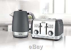 Grey Breville Strata Kettle and Toaster Set & Russell Hobbs Retro Microwave New