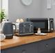 Grey Microwave Kettle Toaster Set 800w 4 Slice Fast Boil New Kitchen Deal 20l