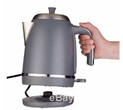 Grey Microwave Kettle Toaster Set 800W 4 Slice Fast Boil New Kitchen Deal 20L