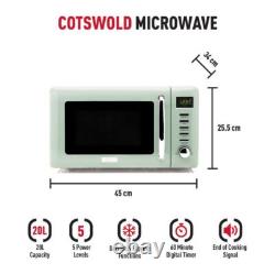 Haden 20L Microwave Cotswold Freestanding/Digital Control 800W, Sage Green