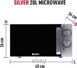 Haden 20L Microwave Oven 700W Microwave with 6 Power Levels and 30-minute Tim