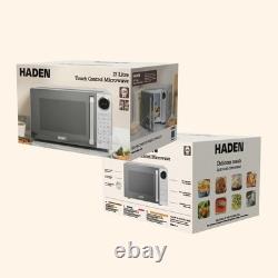 Haden 23L Touch Control Microwave, Silver, 900W, Child Lock, Mirror Finish