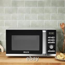 Haden 25L Combination Microwave Oven with Grill, 8 Auto Cook Menus 900W Silver