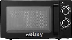 Haden 800W Black Microwave Oven 20L, 6 Power Levels, Defrost Function, Easy-To