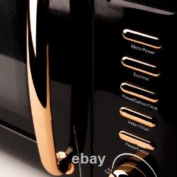 Haden Black & Copper 20L Microwave 800W, 5 Power Levels, Digital Display