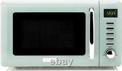 Haden Cotswold Green Microwave Oven 800W Retro Design, 20L Capacity, Compact D