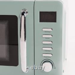 Haden Cotswold Green Microwave Oven 800W Retro Design, 20L Capacity, Compact D