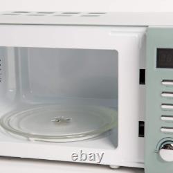 Haden Cotswold Green Microwave Oven 800W Retro Design, 20L Capacity, Compact D
