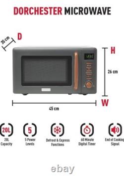 Haden Microwave Oven 201324 Dorchester 20 Liter's Standard 800W Matt Grey