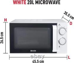 Haden Stainless Steel Interior Microwave Oven 20L White Microwave, 700W with 6