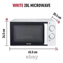 Haden Stainless Steel Interior Microwave Oven 20l White Microwave 700W with 6