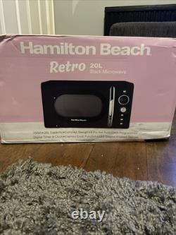 Hamilton Beach 20L Retro Microwave 700W, Black- HB70H20B