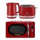 Hamilton Beach, Ella Kettle, Toaster & Microwave Set, Red, Ellarb