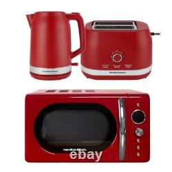 Hamilton Beach, Ella Kettle, Toaster & Microwave Set, Red, ELLARB