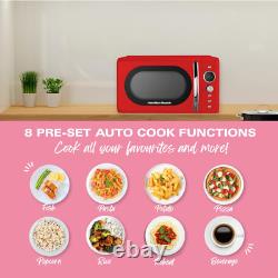 Hamilton Beach Microwave, 20L, 700W, Retro, Digital LED Display, 8 Pre-Set Progr