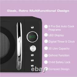Hamilton Beach Microwave, 20L, 700W, Retro, Digital LED Display, 8 Pre-Set Progr