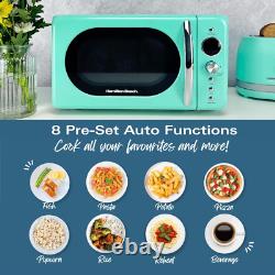 Hamilton Beach Microwave, 20L, 700W, Retro, Digital LED Display, 8 Pre-Set Progr