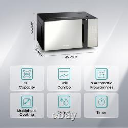 Hisense 20L Microwave & Grill 700W, 9 Auto Functions, LCD Touch, Grill Combo