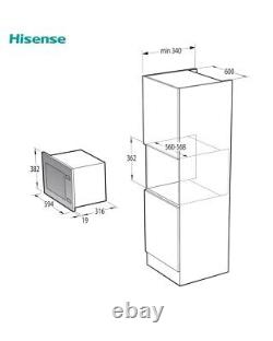 Hisense Built-In Microwave & Grill Black HB25MOBX7GUK