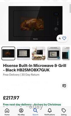 Hisense Built-In Microwave & Grill Black HB25MOBX7GUK