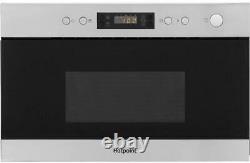 Hotpoint MN314IXH Built In Microwave Stainless Steel 22 Litre capacity Clock