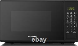 Hyundai 800W 20L Black Digital Microwave, Stainless Steel Interior, 11 Power