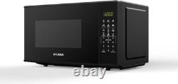 Hyundai 800W 20L Black Digital Microwave, Stainless Steel Interior, 11 Power