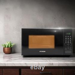Hyundai 800W 20L Black Digital Microwave Stainless Steel Interior 11 Power