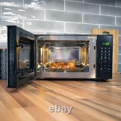 Hyundai 800W 20L Black Digital Microwave Stainless Steel Interior 11 Power