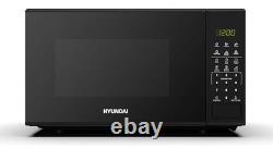 Hyundai 800W 20L Black Digital Microwave, Stainless Steel Interior, 11 Power Lev